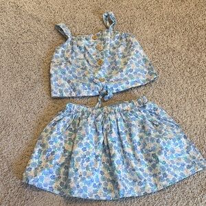 Max Studio Kids Blue and White Floral Set